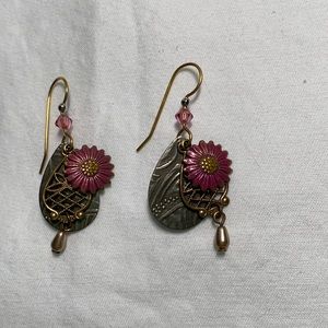 Vintage pierced dangle earrings